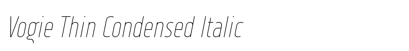 Vogie Thin Condensed Italic